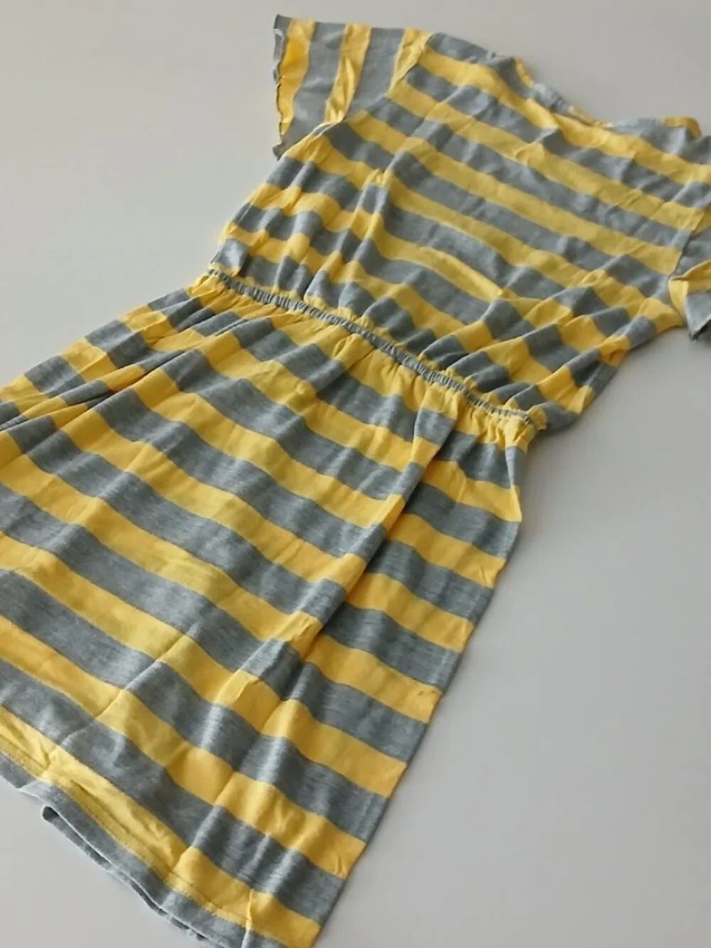 Yellow & Heather Grey T-Shirt Dress - size girls 16